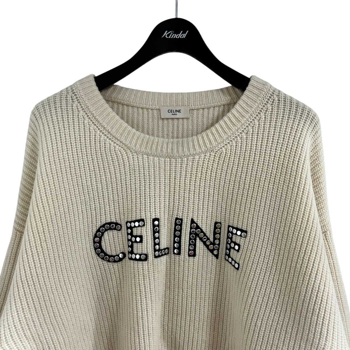 CELINE(セリーヌ) スタッズロゴニットセーター 2A68W642Q アイボリー