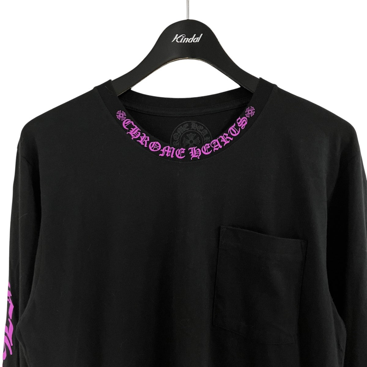 CHROME HEARTS ポケット付 ロングスリーブ Tシャツ S CHROME HEARTS(クロムハーツ) スリーブロゴ プリントポケットロング