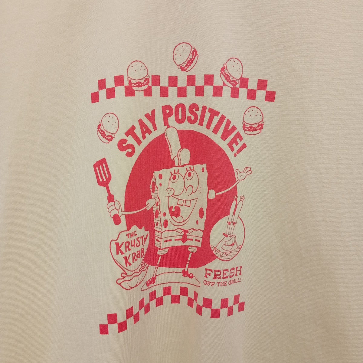 スポンジボブプリント半袖Tシャツ