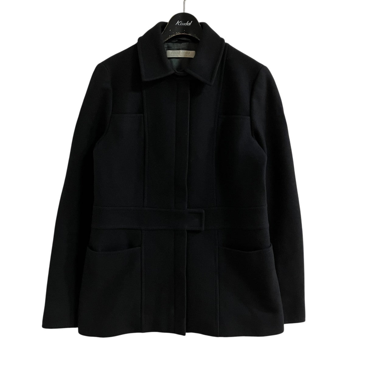 MIU MIU ウールベルテッドコート 古着・中古-1枚目のアイテム画像