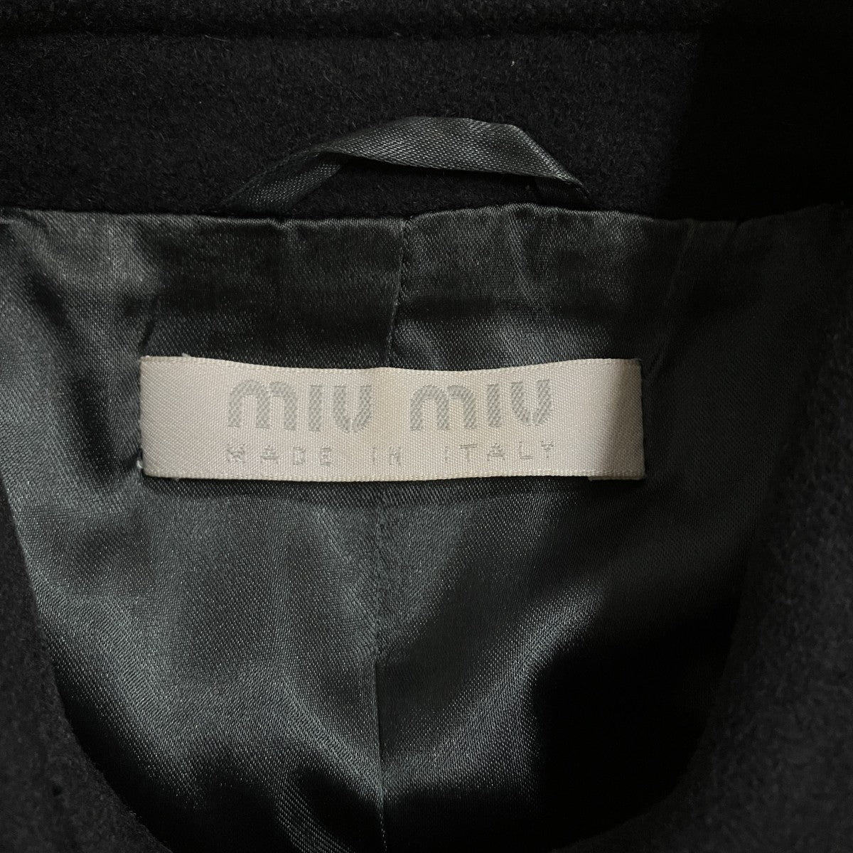 MIU MIU ウールベルテッドコート 古着・中古-5枚目のアイテム画像