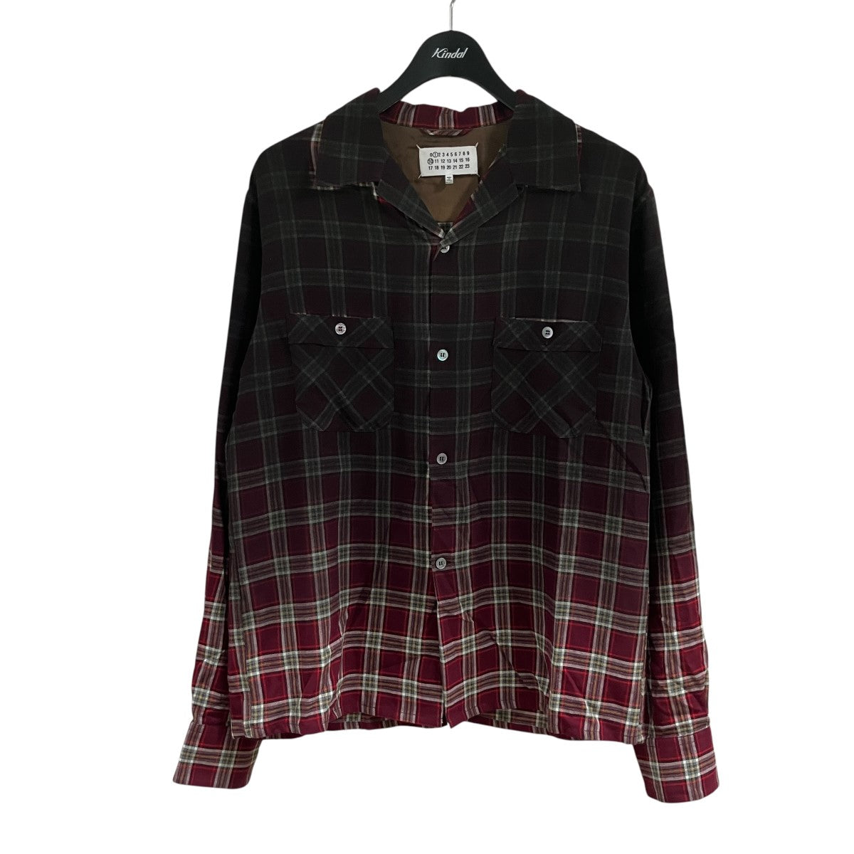 メゾンマルジェラ チェックコットンシャツ Maison Margiela1 10(メゾンマルジェラ10) フェイデッド チェック