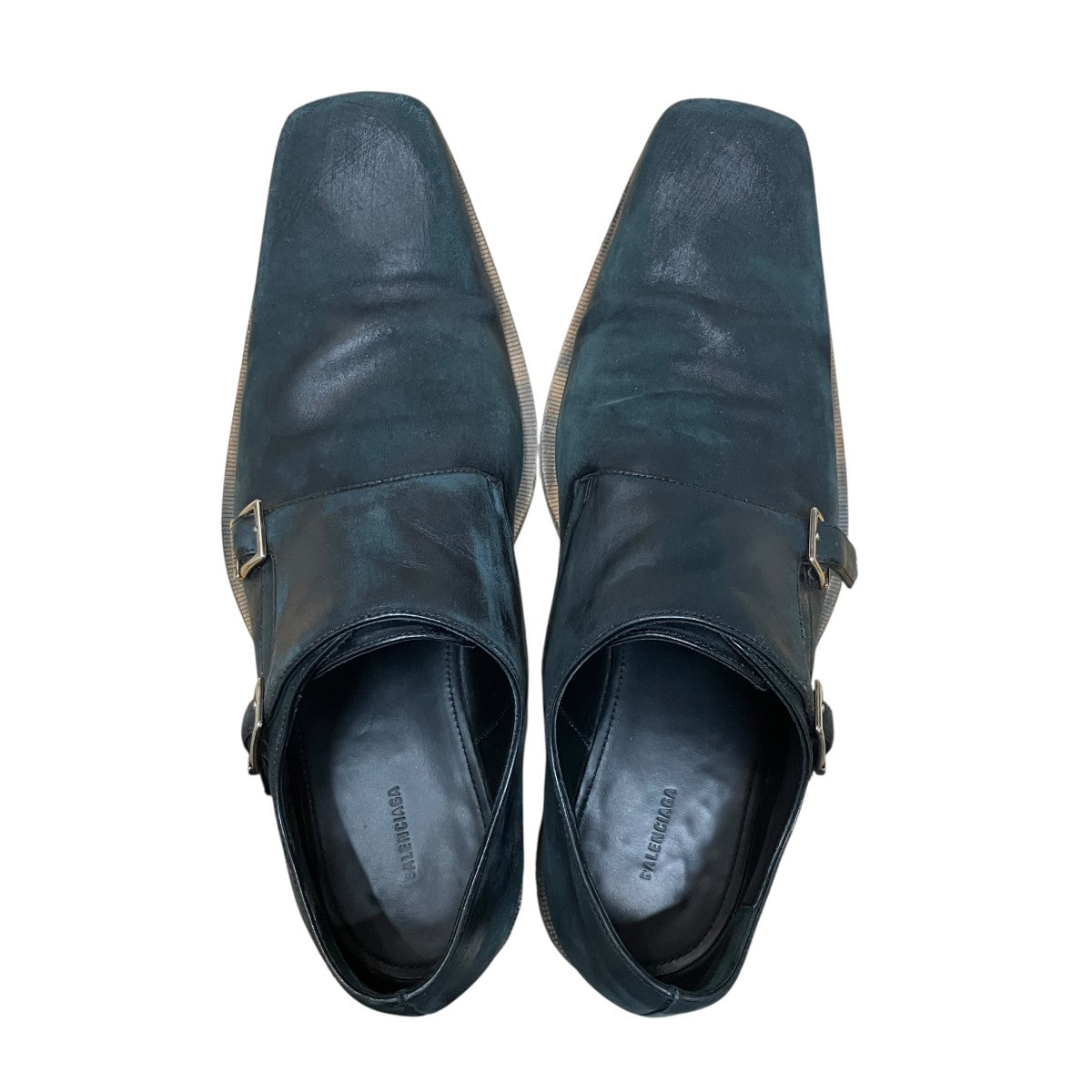 BALENCIAGA MONK EXT モンクダービーカーフスキン シューズ 古着・中古-6枚目のアイテム画像