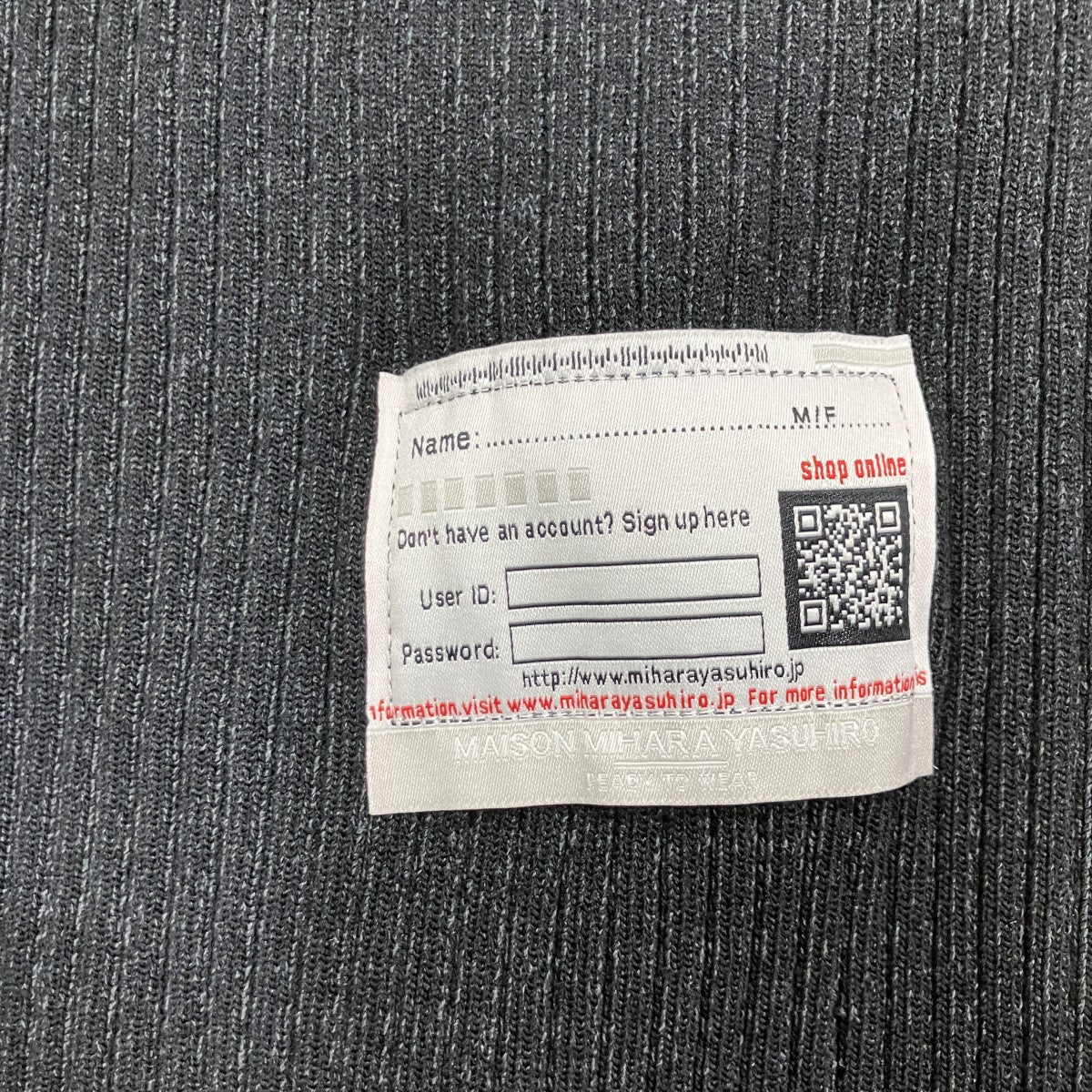 Maison MIHARA YASUHIRO ジップニットスカート 古着・中古-5枚目のアイテム画像
