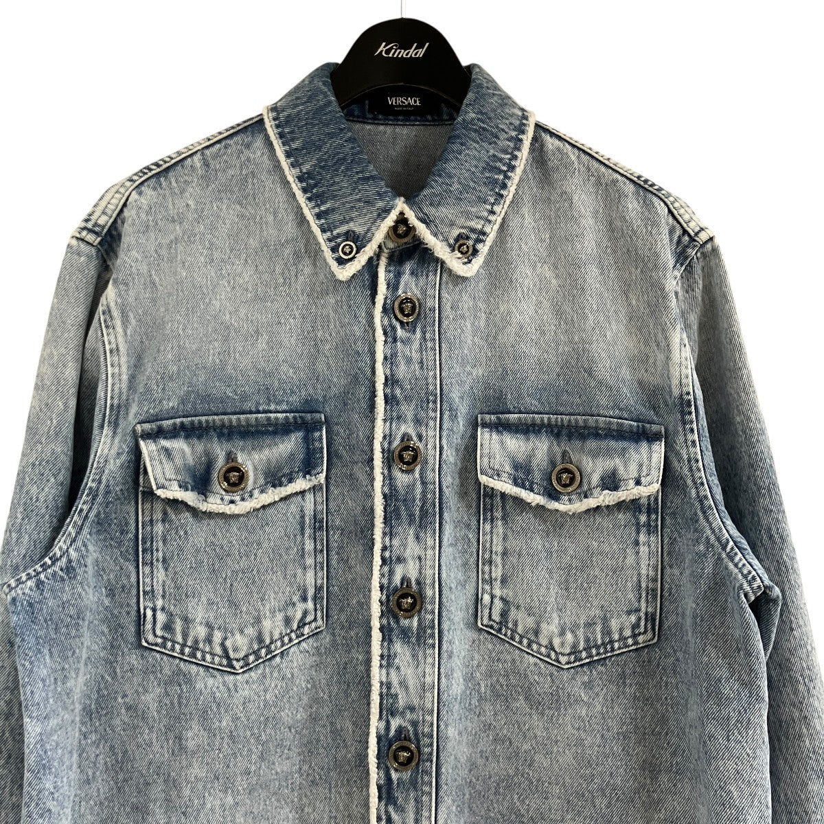VERSACE メデューサボタン デニムシャツ ジャケット 古着・中古-2枚目のアイテム画像