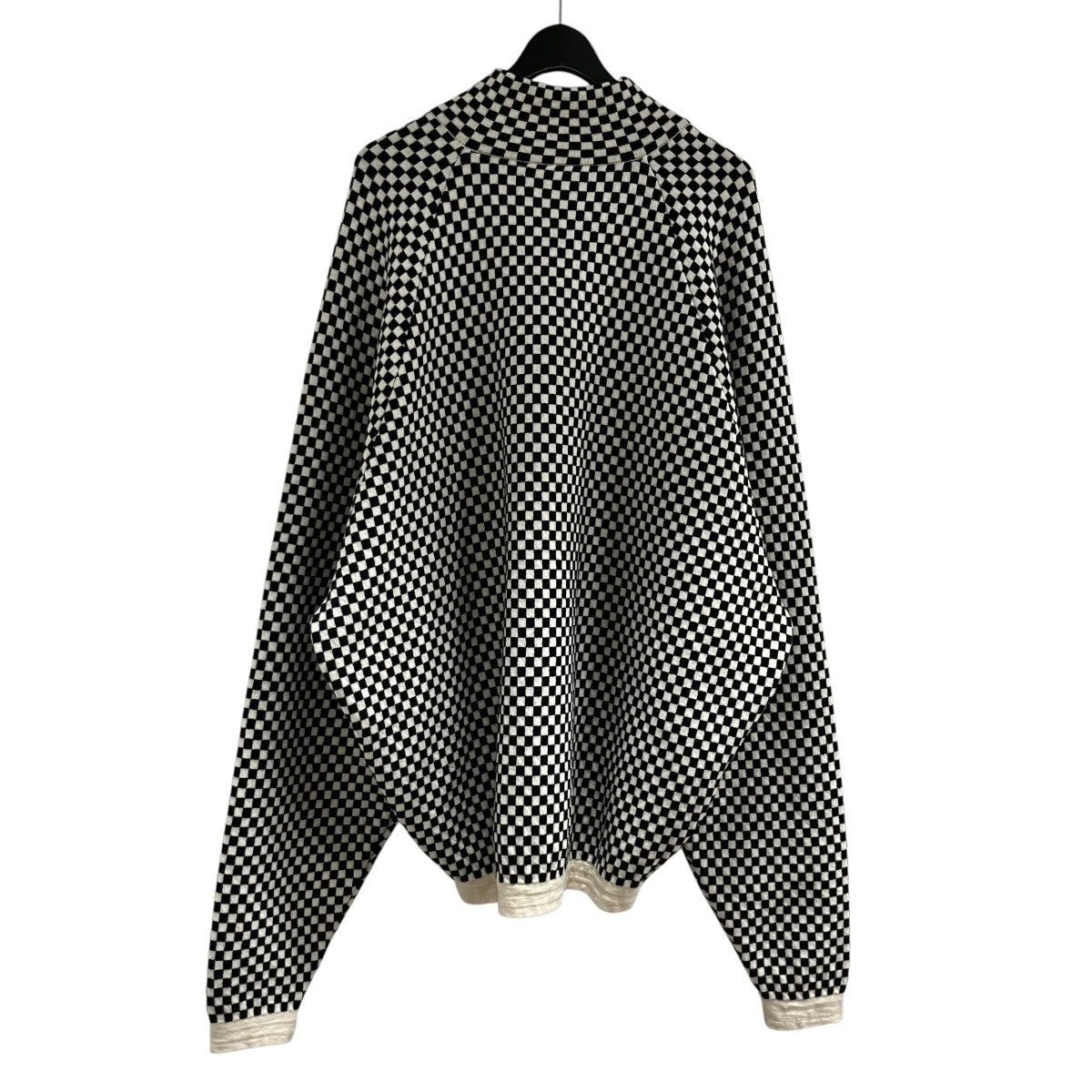 RAF SIMONS ARCHIVE REDUX チェッカーデザインジップカーディガン 古着・中古-3枚目のアイテム画像