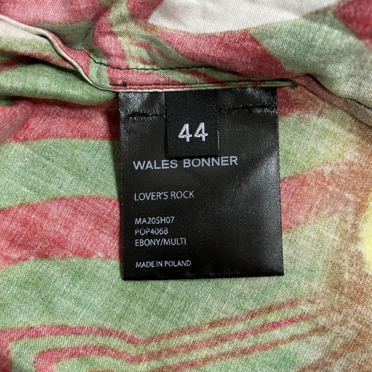 WALES BONNER LOVERS ROCKエスニックボーダーシャツMA20SH07 古着・中古-6枚目のアイテム画像