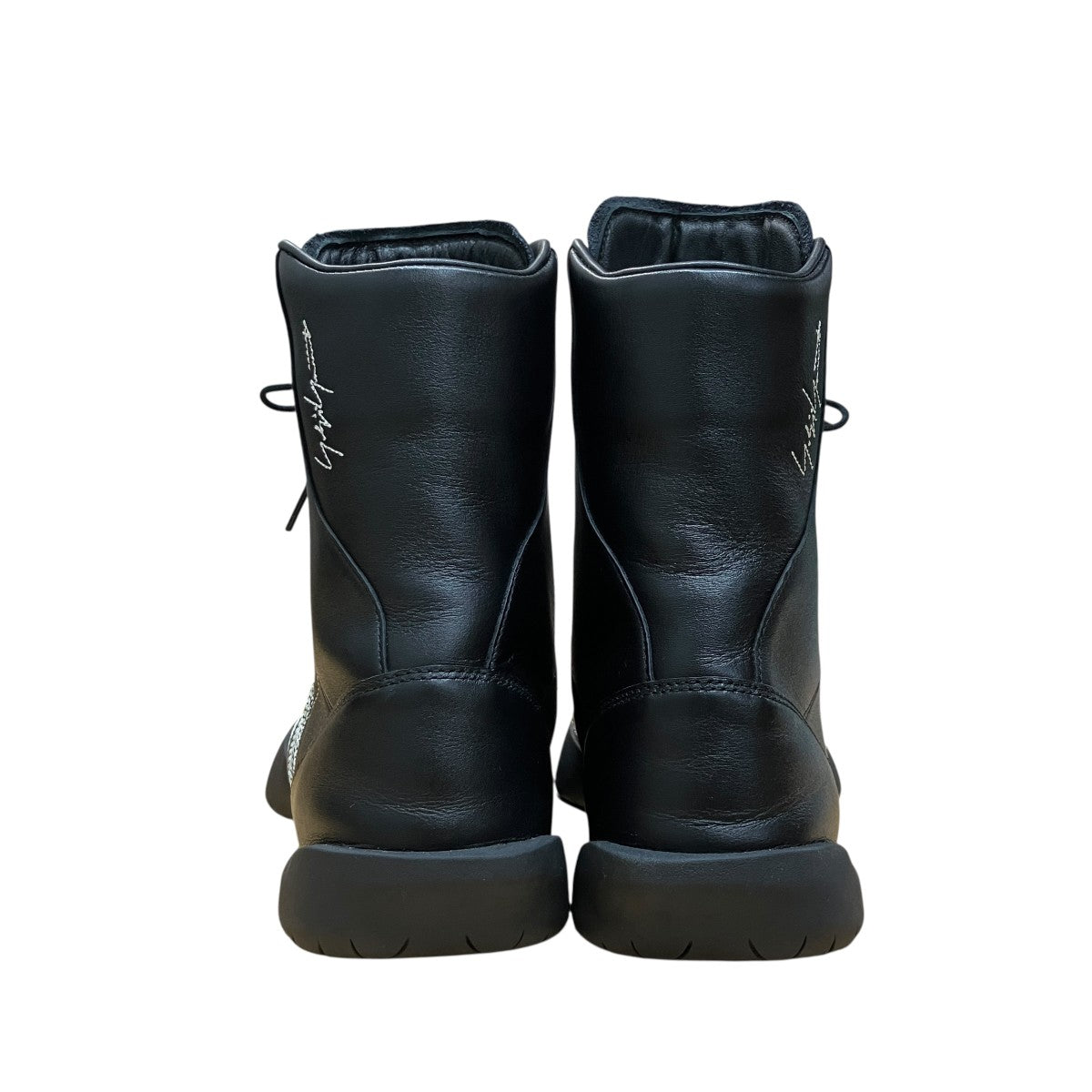 Y-3(ワイスリー) レザーハイカットスニーカー KI7814 ブラック サイズ