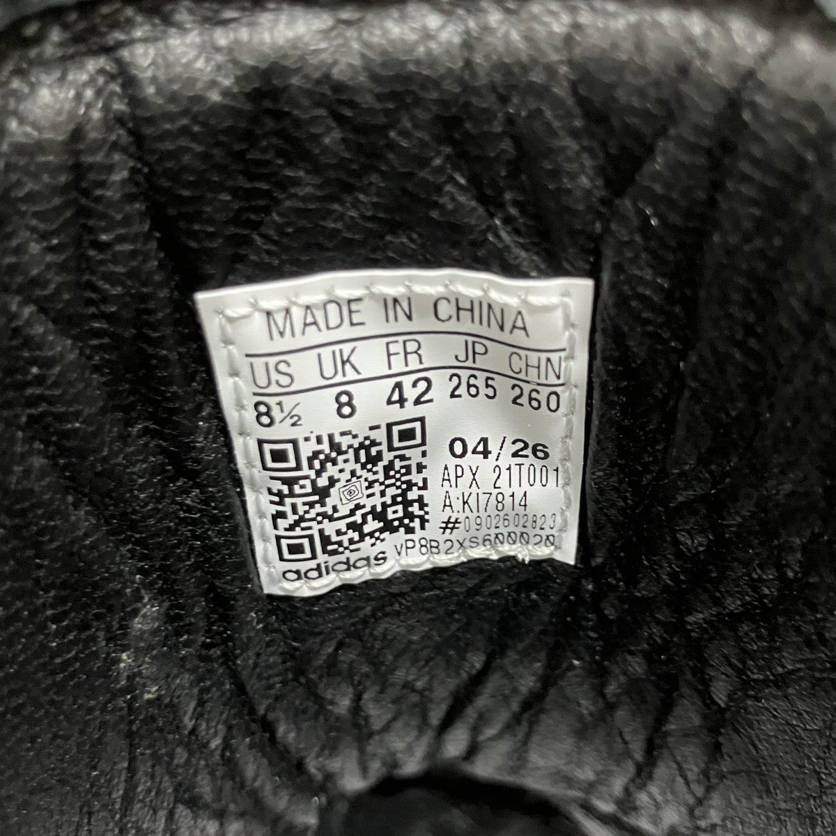 Y-3(ワイスリー) レザーハイカットスニーカー KI7814 ブラック サイズ