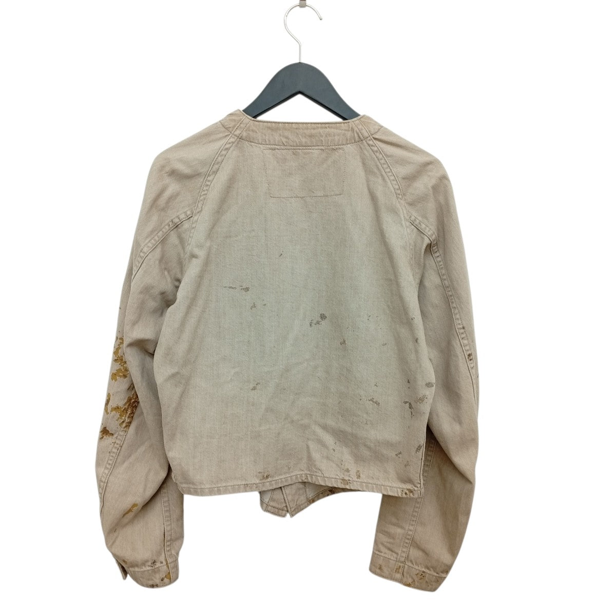 ノーカラーペインターデニムジャケット8666-499-0068-2300