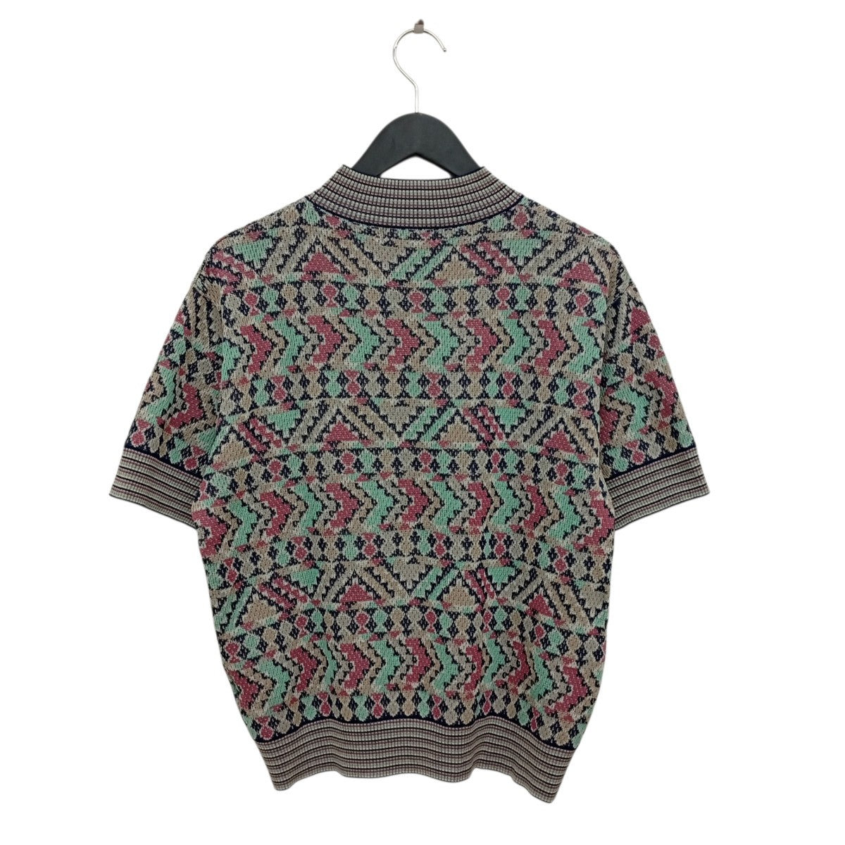 総柄モックネックニットL-26SS-18