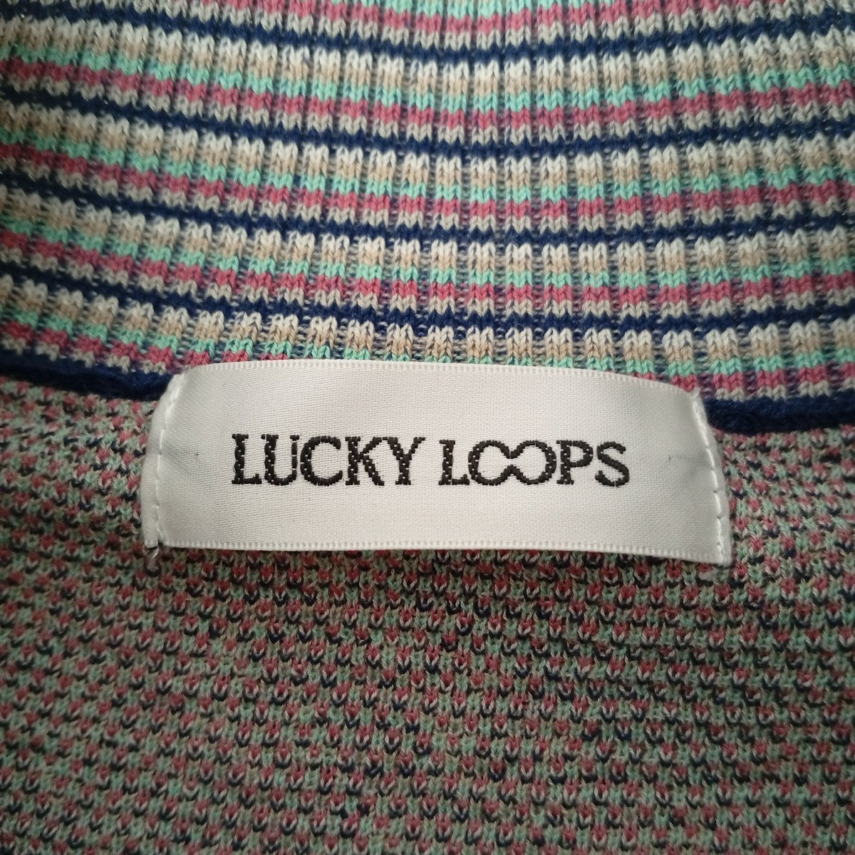 総柄モックネックニットL-26SS-18