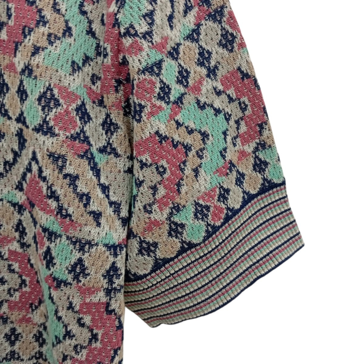 総柄モックネックニットL-26SS-18