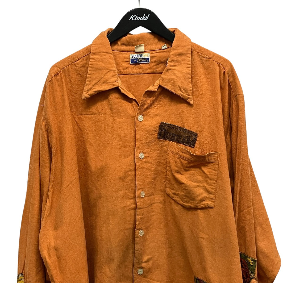 SQUIRE BY ELBECO 70sパッチワークデザインオープンカラーシャツ 古着・中古-3枚目のアイテム画像