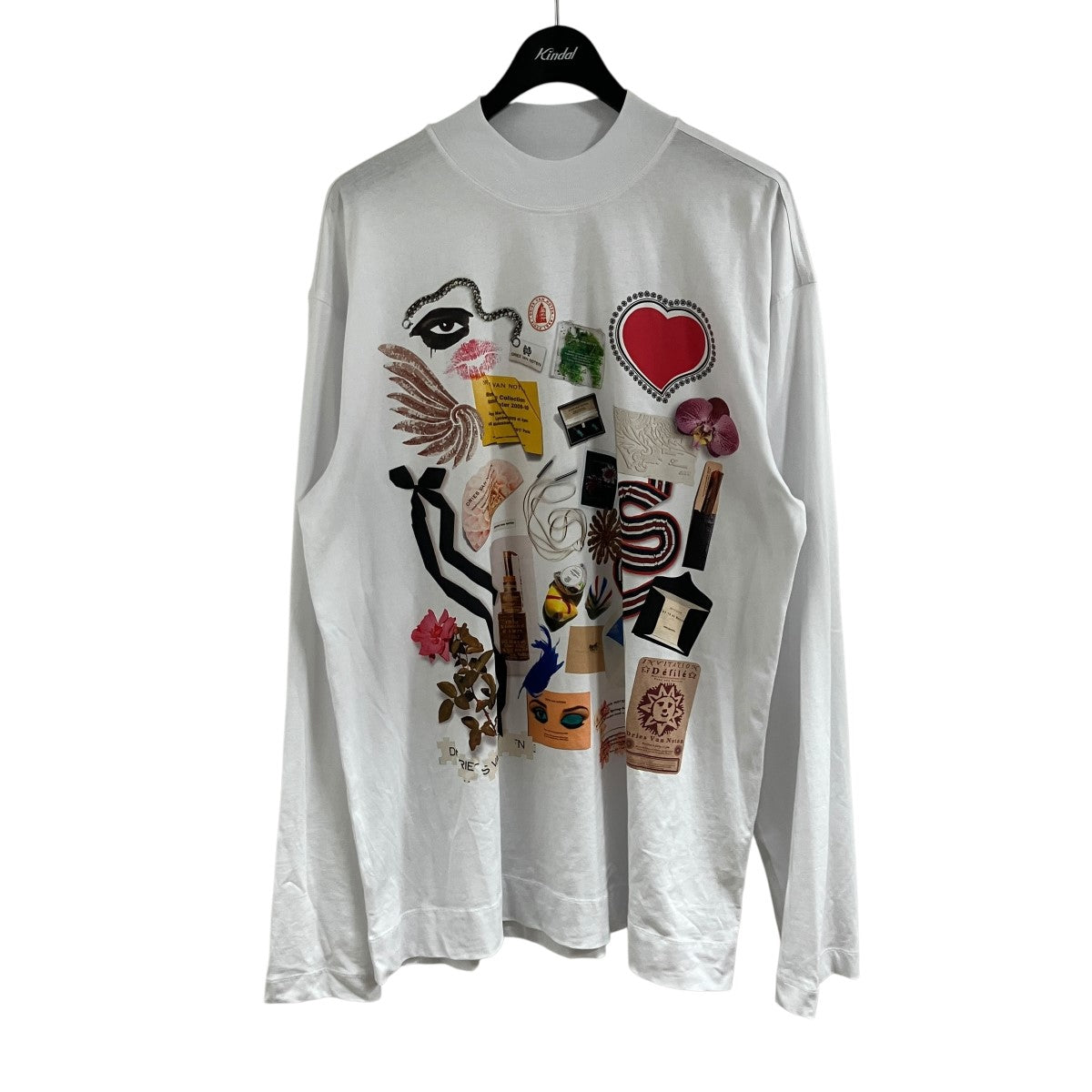 コラージュプリントロングスリーブTシャツ