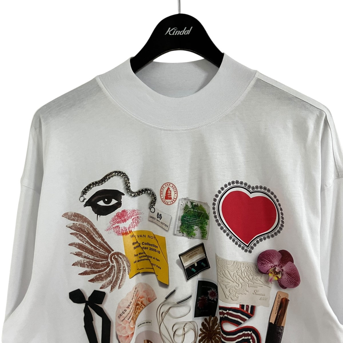 コラージュプリントロングスリーブTシャツ