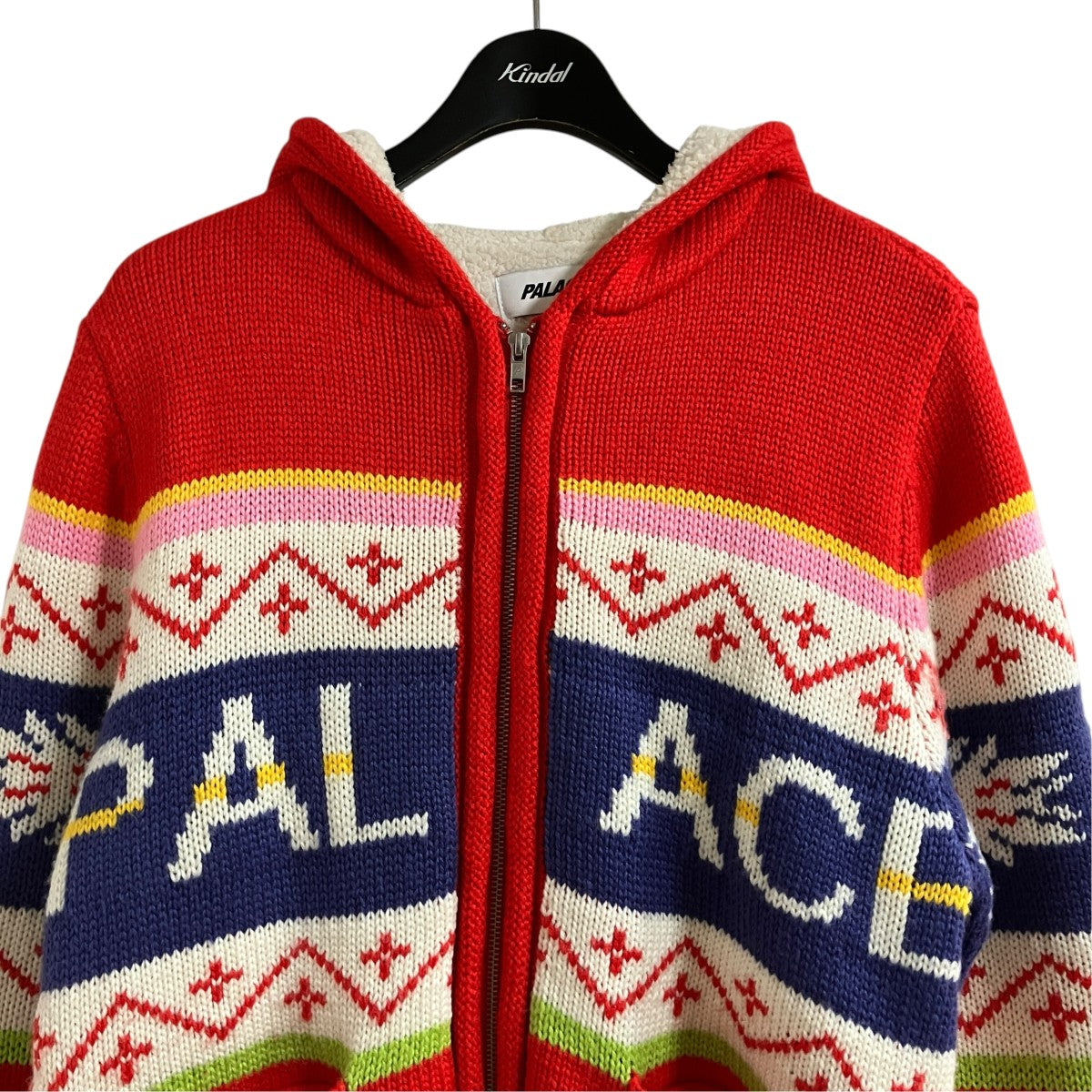 PALACE 裏地ボアニットジャケット 古着・中古-2枚目のアイテム画像