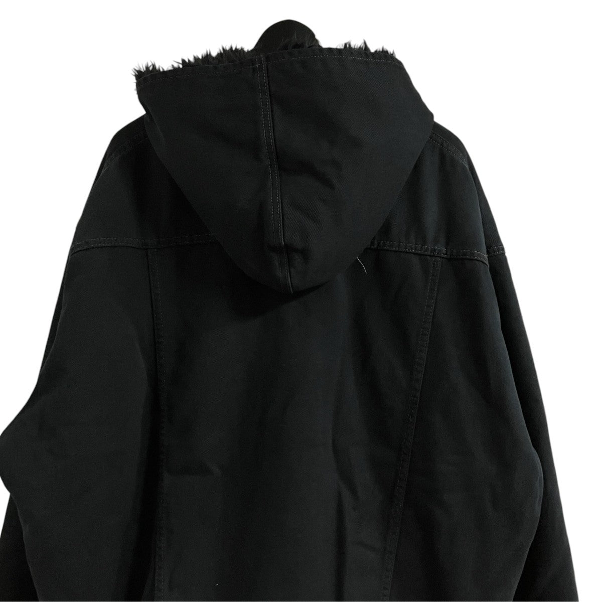 BALENCIAGA ファーライナー フーデッドデニムジャケット 古着・中古-4枚目のアイテム画像