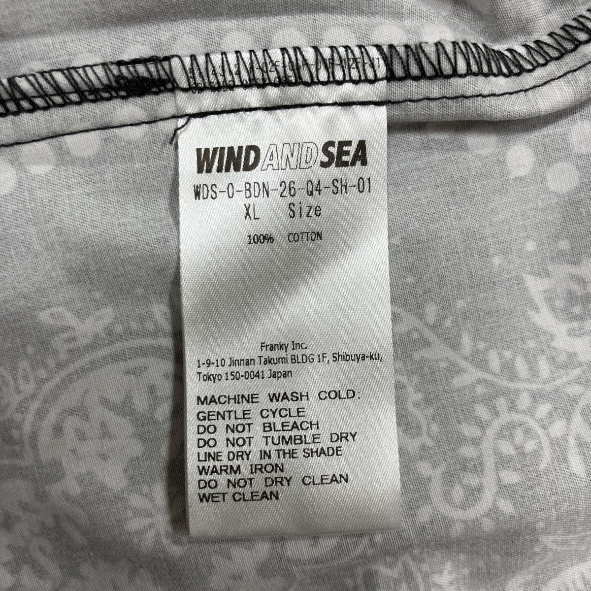 WIND AND SEA バンダナ半袖シャツ 古着・中古-6枚目のアイテム画像