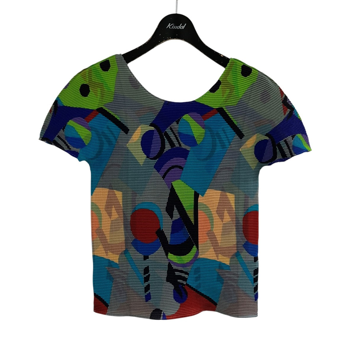 プリントプリーツTシャツ