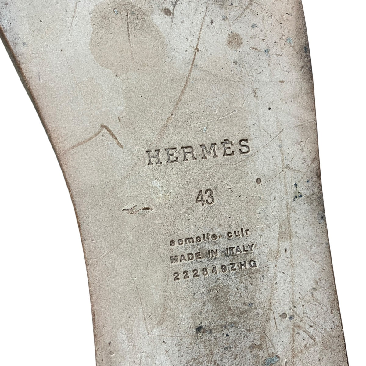 HERMES イズミール ムートンレザーサンダル 古着・中古-8枚目のアイテム画像