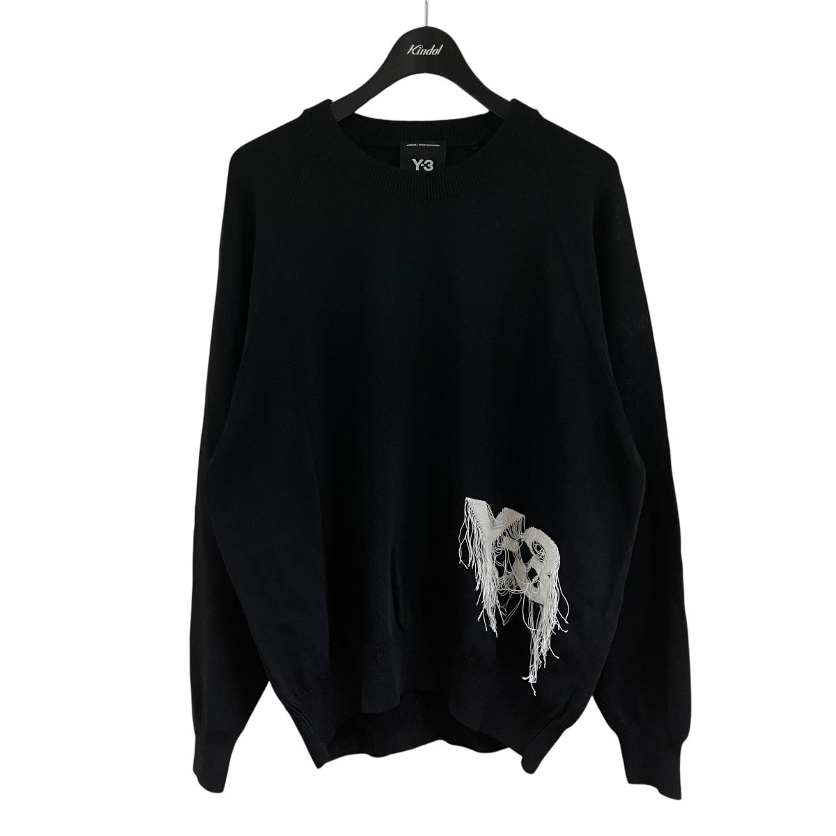 Y-3 フリンジクルーネックニット 古着・中古-1枚目のアイテム画像