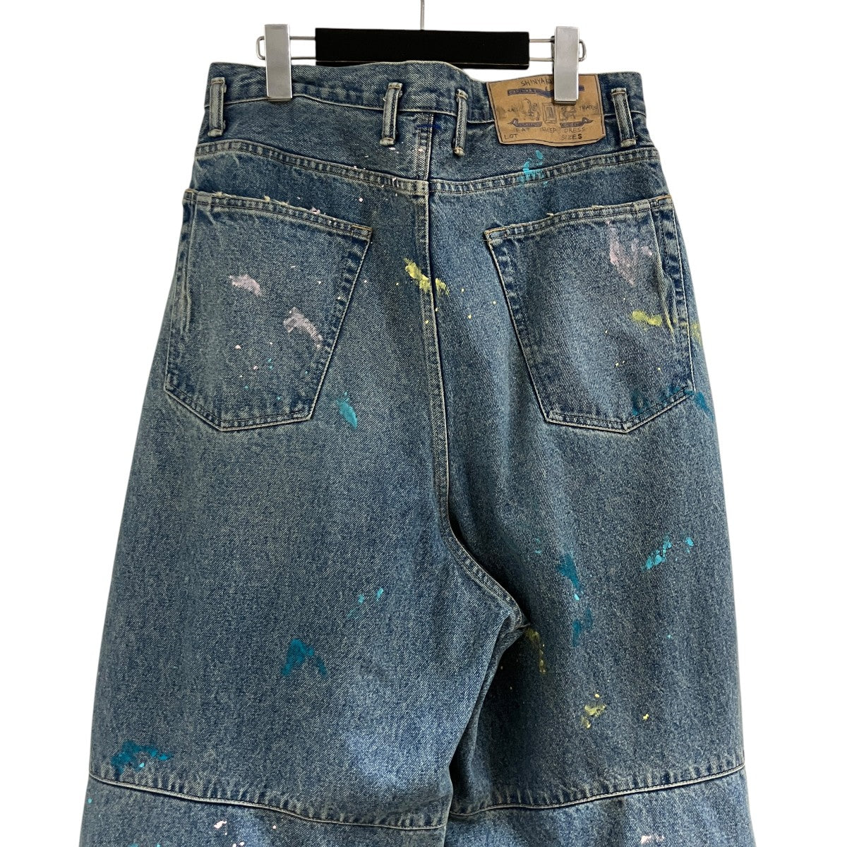 SHINYA KOZUKA ペイント加工バギーデニムパンツ 古着・中古-4枚目のアイテム画像