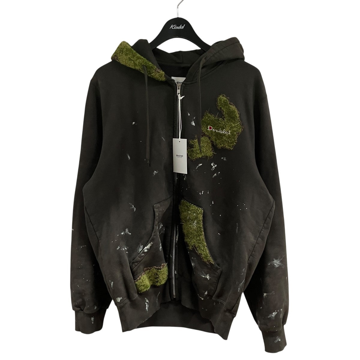 doublet 苔デザインジップアップパーカー 古着・中古-1枚目のアイテム画像