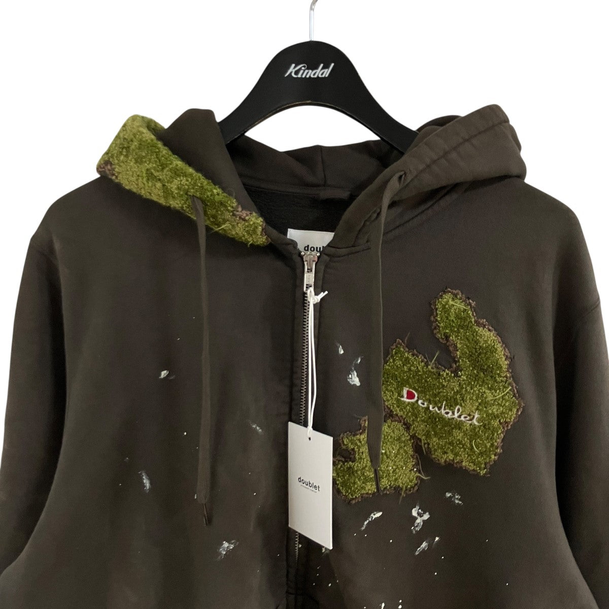 doublet 苔デザインジップアップパーカー 古着・中古-2枚目のアイテム画像