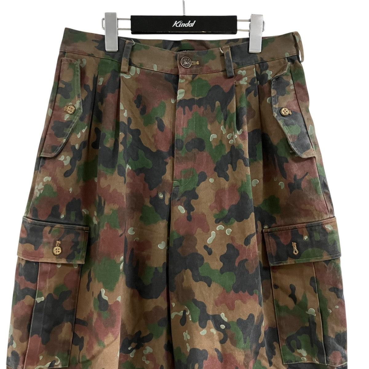LES SIX カモ柄カーゴハーフパンツ 古着・中古-2枚目のアイテム画像