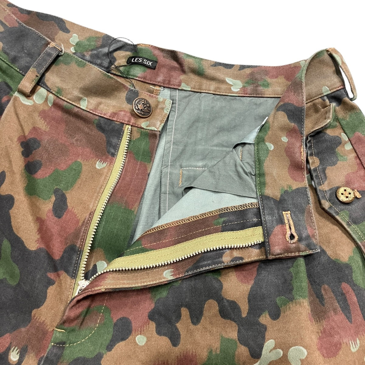 LES SIX カモ柄カーゴハーフパンツ 古着・中古-5枚目のアイテム画像