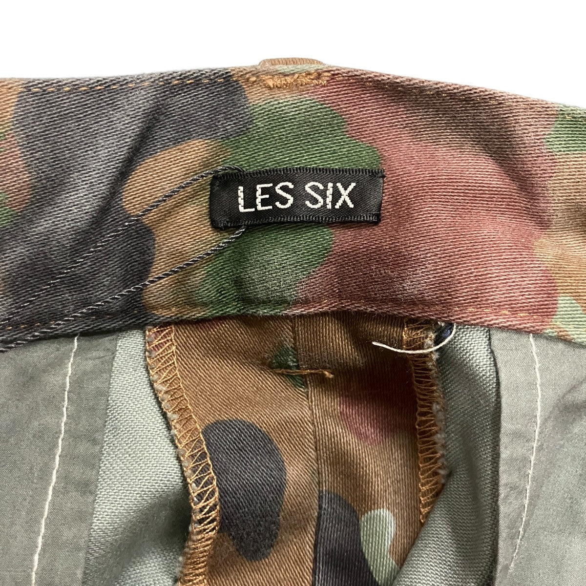 LES SIX カモ柄カーゴハーフパンツ 古着・中古-6枚目のアイテム画像