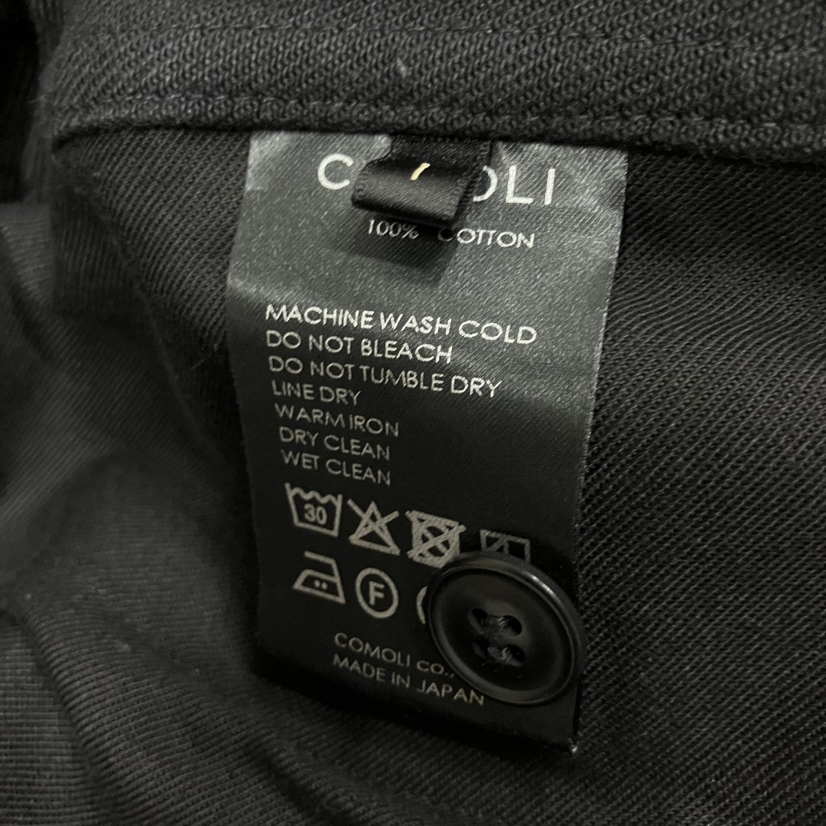 COMOLI ブラックデニム オーバーパンツ 古着・中古-6枚目のアイテム画像
