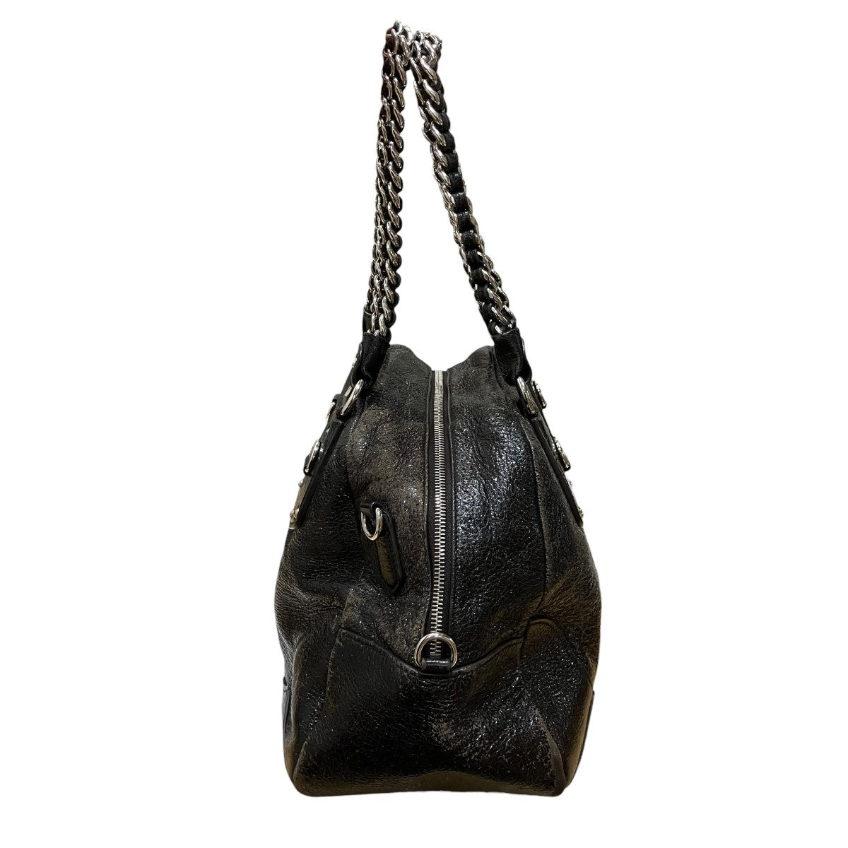 PRADA チェーンハンドルレザーバッグ 古着・中古-3枚目のアイテム画像