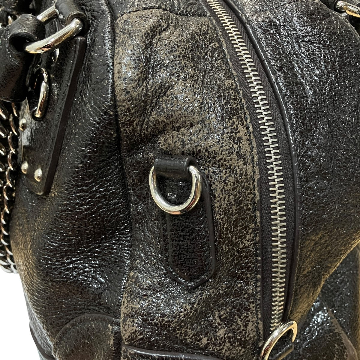 PRADA チェーンハンドルレザーバッグ 古着・中古-8枚目のアイテム画像