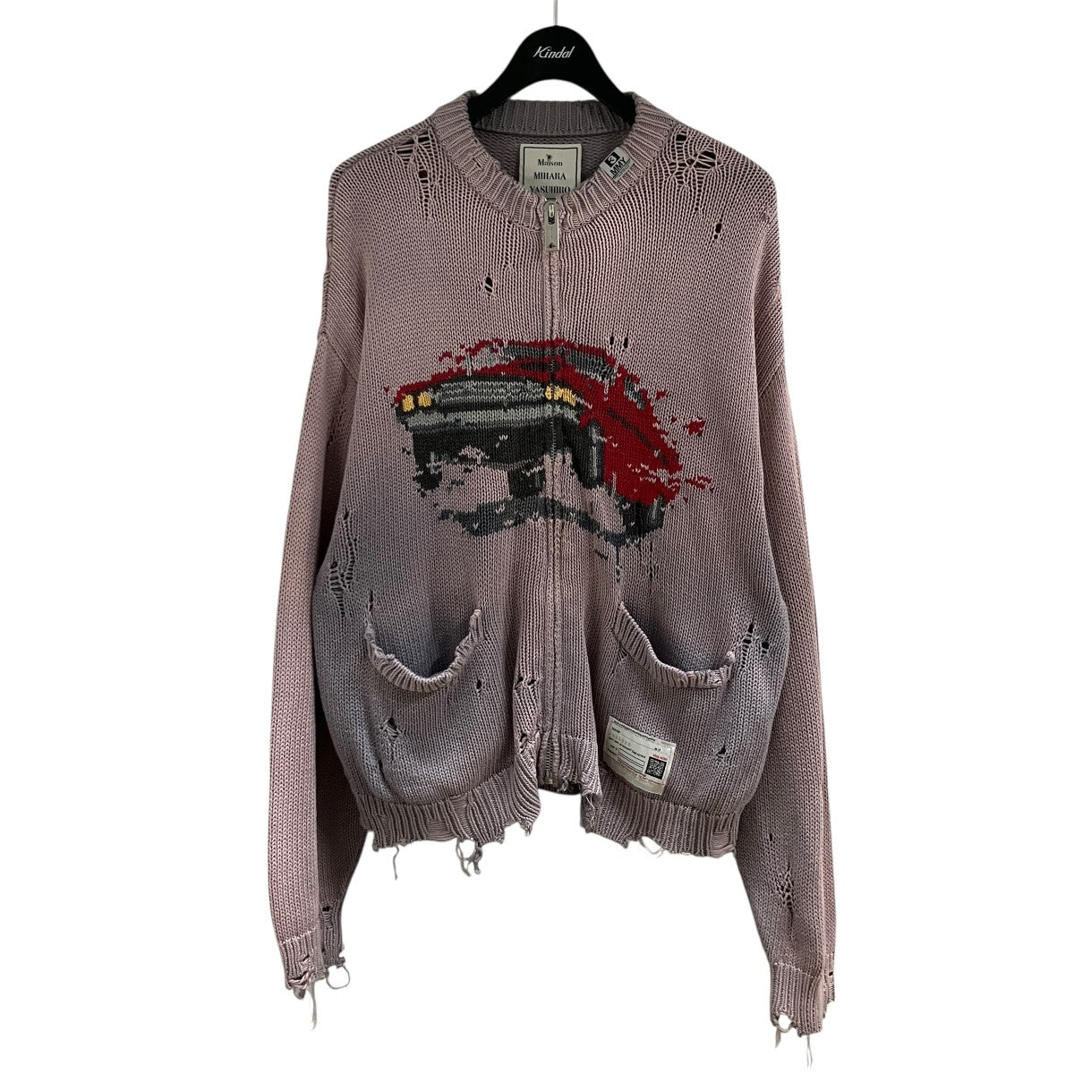 Maison MIHARA YASUHIRO カーデザインジップアップニット 古着・中古-1枚目のアイテム画像