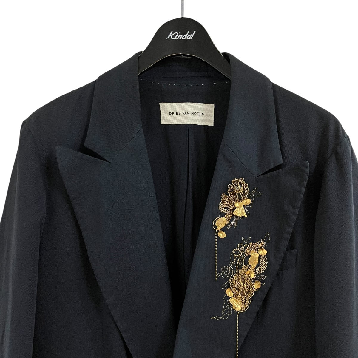 DRIES VAN NOTEN ビジューテーラードジャケット 古着・中古-2枚目のアイテム画像