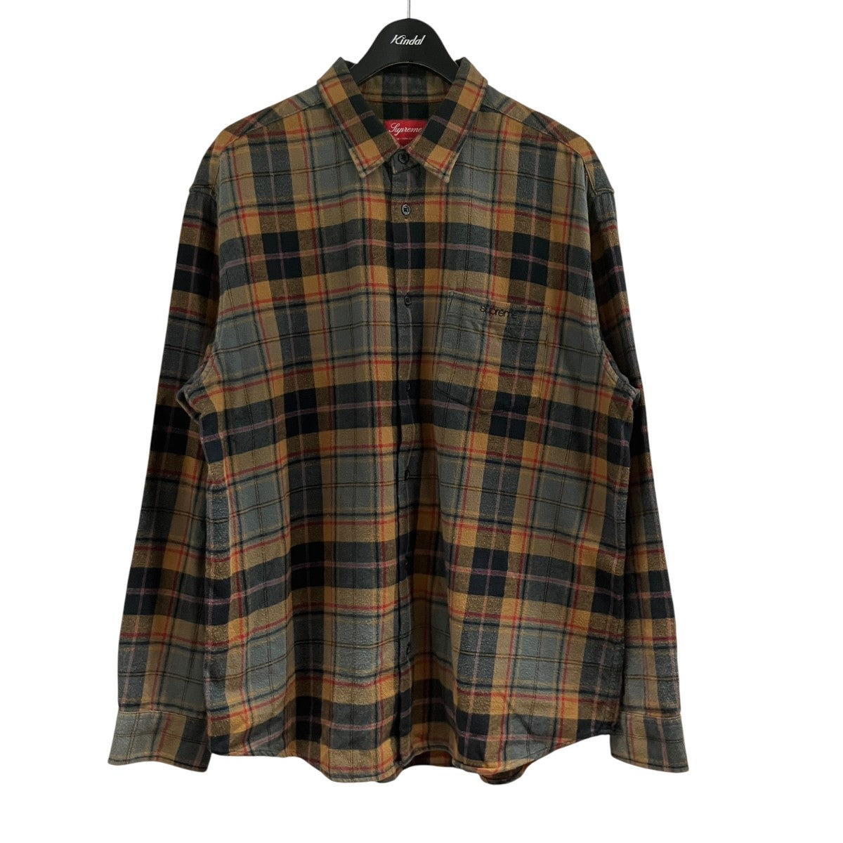 Supreme 22AWフランネルシャツPLAID FLANNEL SHIRT 古着・中古-1枚目のアイテム画像