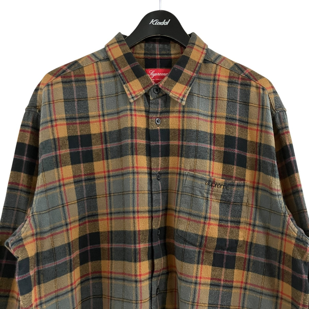 Supreme 22AWフランネルシャツPLAID FLANNEL SHIRT 古着・中古-2枚目のアイテム画像