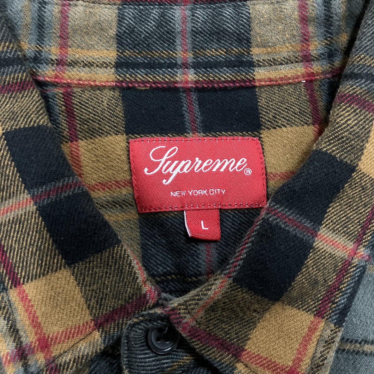Supreme 22AWフランネルシャツPLAID FLANNEL SHIRT 古着・中古-5枚目のアイテム画像