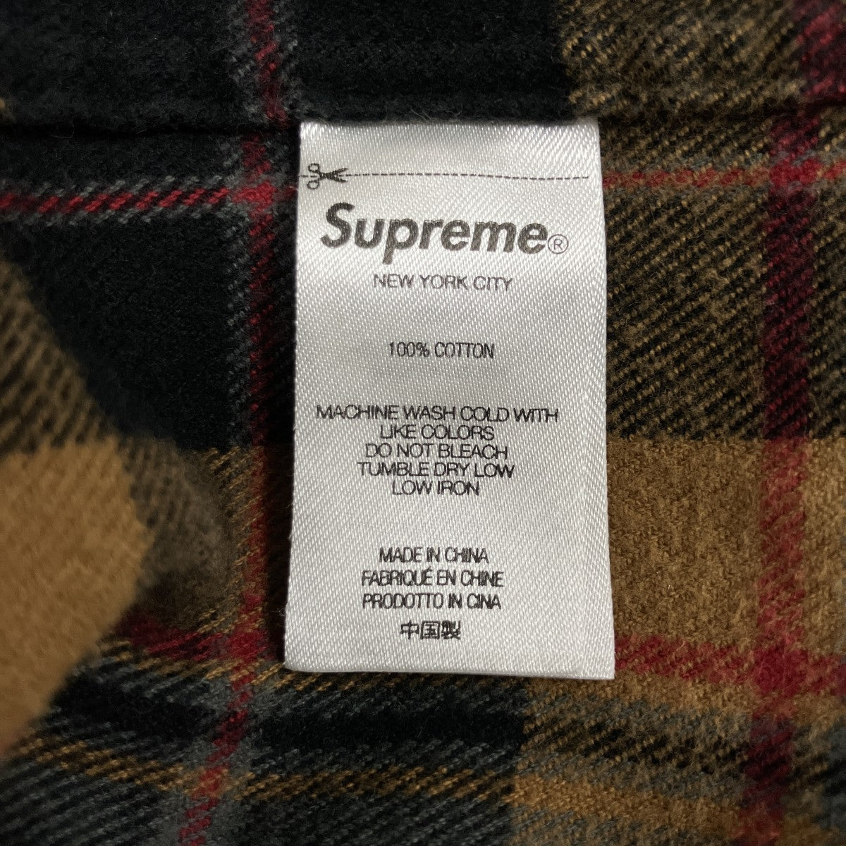 Supreme 22AWフランネルシャツPLAID FLANNEL SHIRT 古着・中古-6枚目のアイテム画像