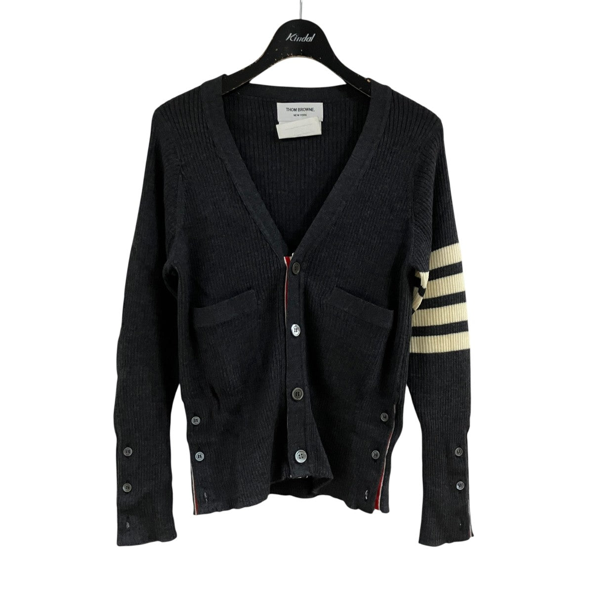 Thom Browne クラシック ウール Vネックカーディガン 古着・中古-1枚目のアイテム画像