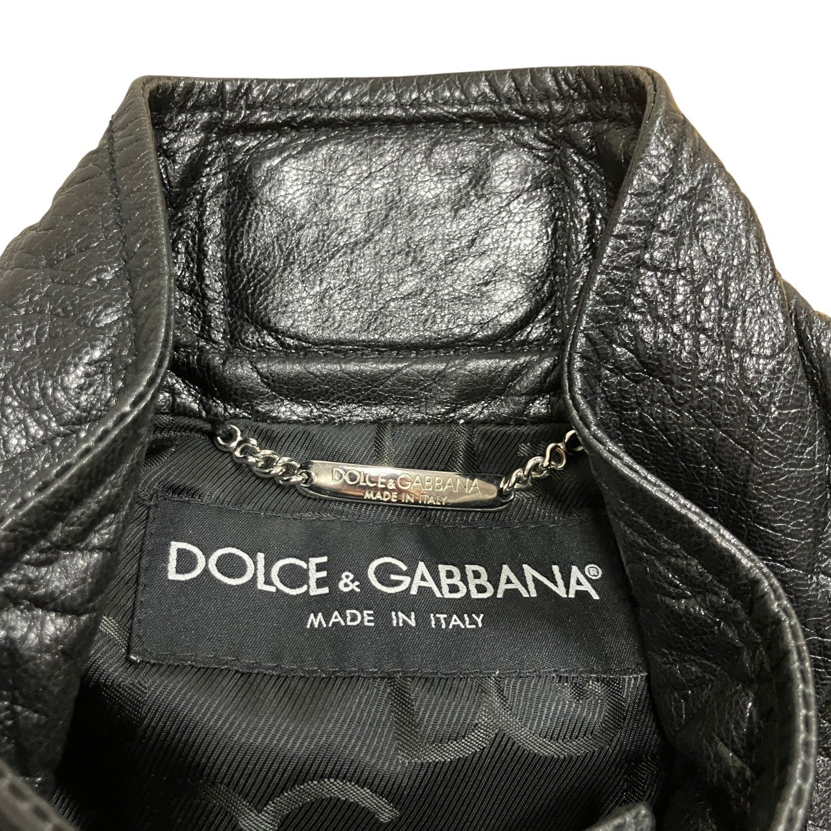 DOLCE ＆ GABBANA ゴートスキンライダース レザージャケット 古着・中古-5枚目のアイテム画像