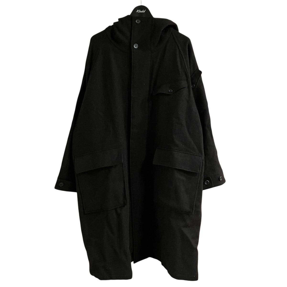 TOHNAI フーデッドウールコート 古着・中古-1枚目のアイテム画像
