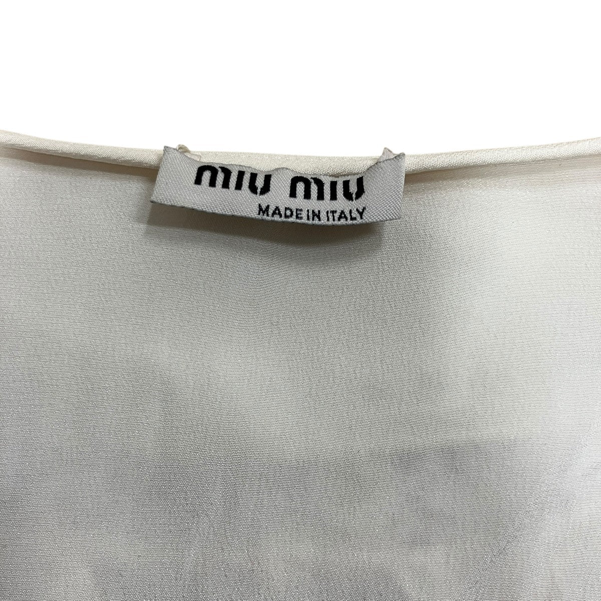 MIU MIU シルクフリルシャツ 古着・中古-5枚目のアイテム画像
