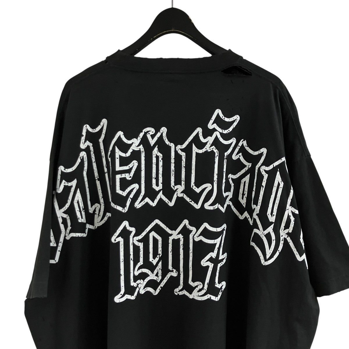 ダメージ加工バックプリントTシャツ