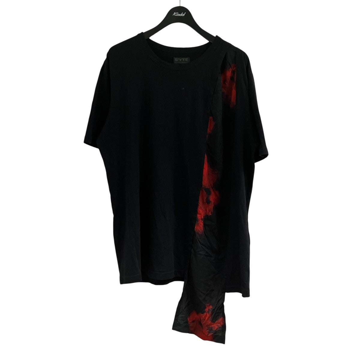 フレイムパターンアシンメトリーTシャツ