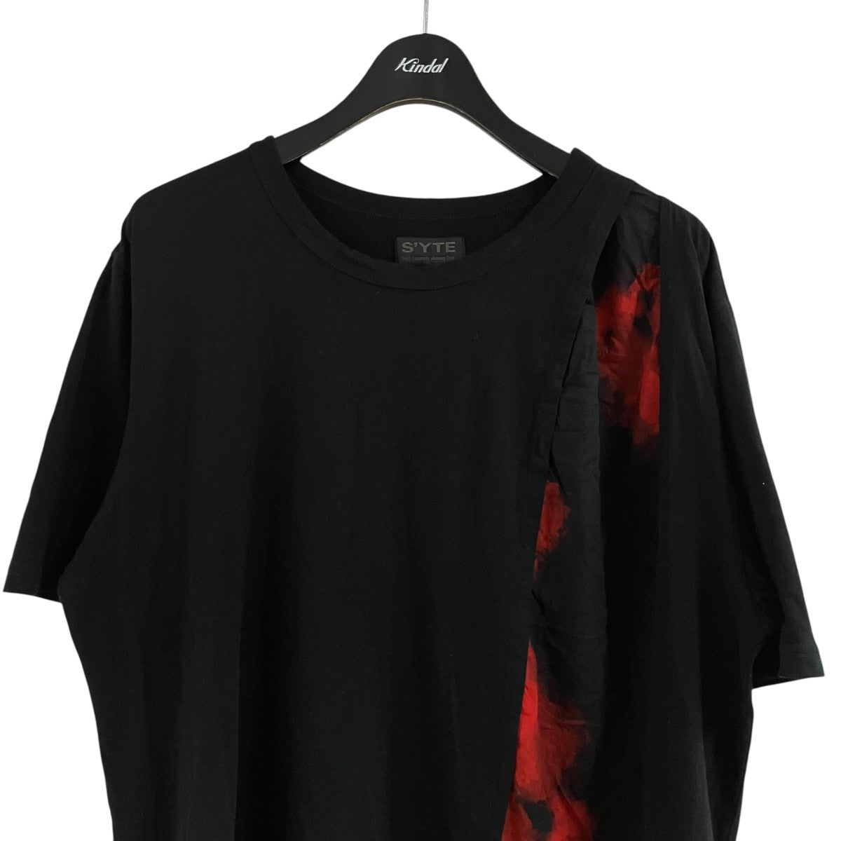 フレイムパターンアシンメトリーTシャツ