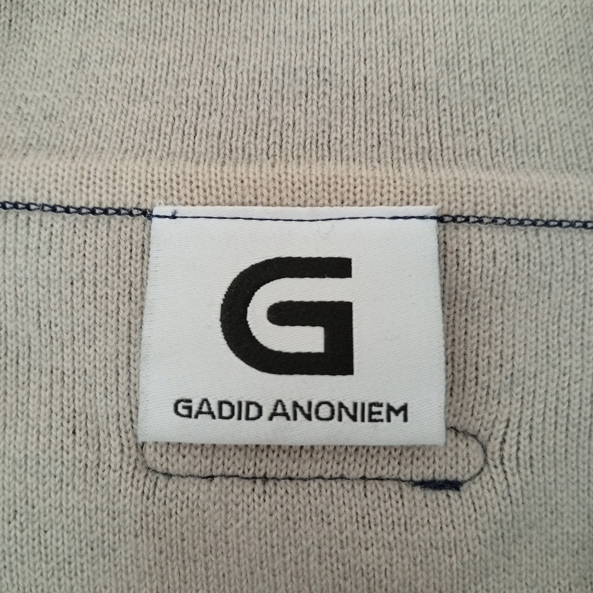 GADID ANONIEM(ガディッドアノニム) ハーフジップニット ブルー サイズ