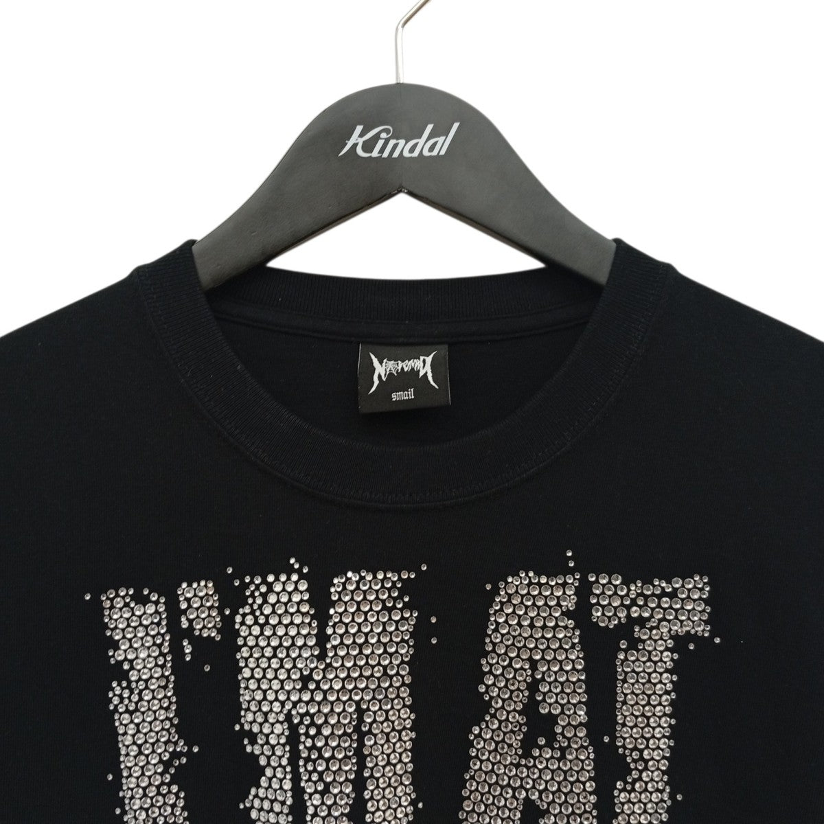 ラインストーンクルーネックTシャツ